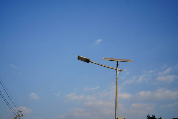 istock Street light with Solar Lighting 1469495451
