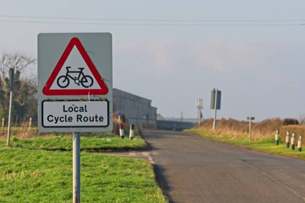 istock Cycle Route road sign 1469498435
