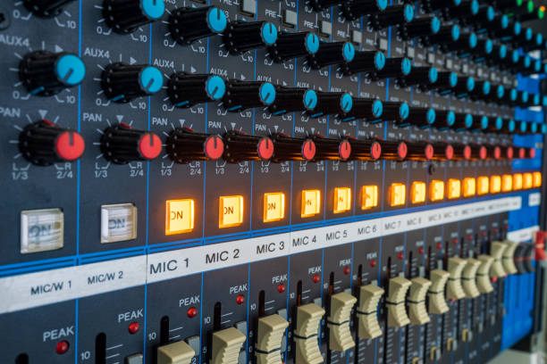 istock Audio sound mixer, Professional tool sound engineer. 1469499393
