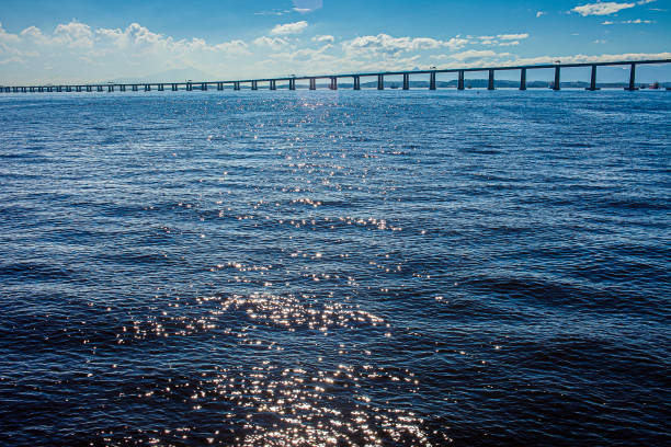 Rio - Niteroi bridge from boat view - Rio de Janeiro - Brazil