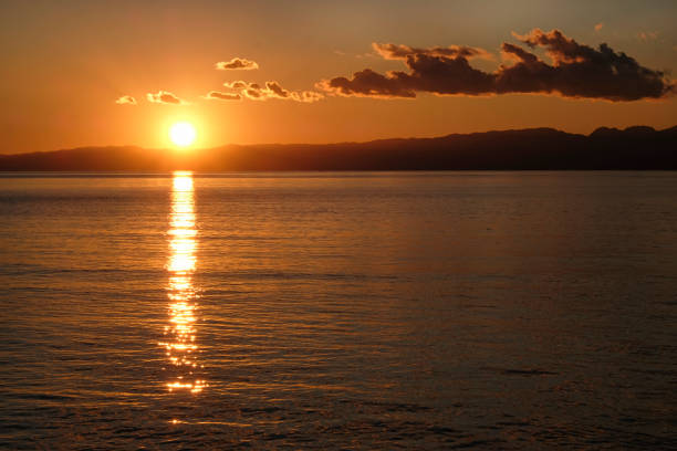 istock Sunset over Enoshima Island, Japan 1469500506