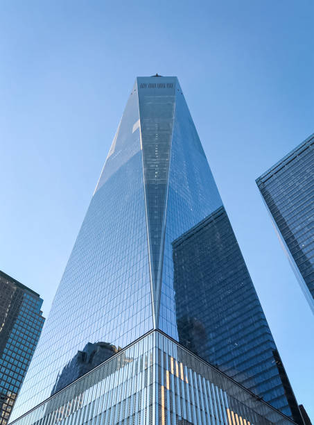 one world trade center de la ciudad de nueva york, estados unidos - freedom tower new york new york city skyline world trade center fotografías e imágenes de stock