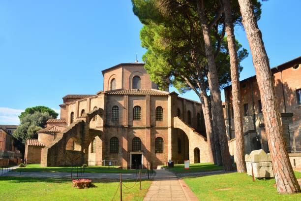 ravenna, emília-romanha, itália. basílica de san vitale. - san vitale basilica - fotografias e filmes do acervo