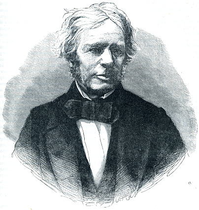 Portrait of Professor Michael Faraday

Michael Faraday 1791 – 1867
 English natural philosopher who contributed to the study of electromagnetism and electrochemistry. 

His discoveries include electromagnetic induction, diamagnetism and electrolysis
