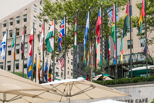 International Flags in the Hague.\nClose to the International Criminal Court