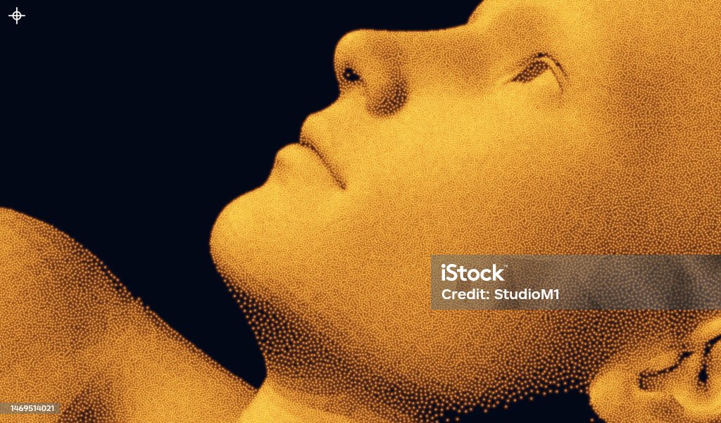 Digital Head Abstract Abstract Digital Human Head Technology And Robotics Concept 3d Vector ...