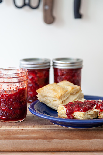 Strawberry Jam with Biscuits