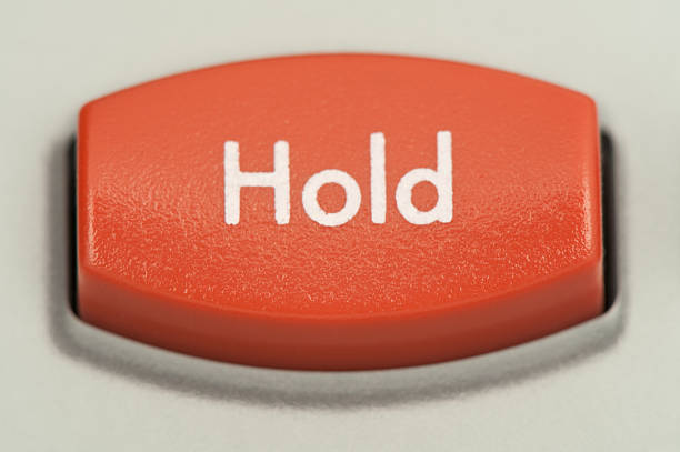 Phone Hold Button stock photo