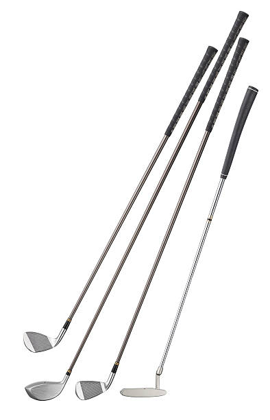 Golf Clubs XXXL four different type of golf clubs, isolated golf club stock pictures, royalty-free photos & images