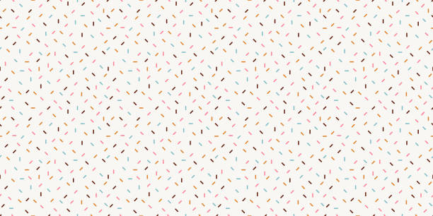 illustrazioni stock, clip art, cartoni animati e icone di tendenza di cospargere lo sfondo del modello senza soluzione di continuità vettoriale - sprinkles isolated white multi colored