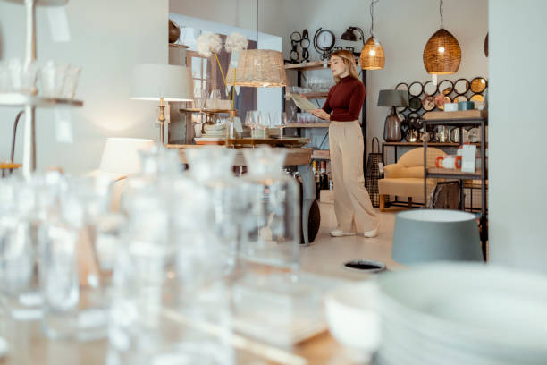 istock Woman at Home Decor Store 1469531462