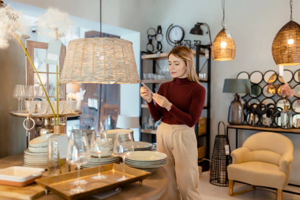 istock Woman at Home Decor Store 1469531603