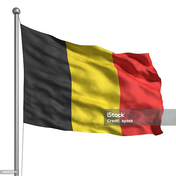 Флаг Бельгии Изолированный — стоковые фотографии и другие картинки Без людей - Без людей, Бельгийский флаг, Бельгия