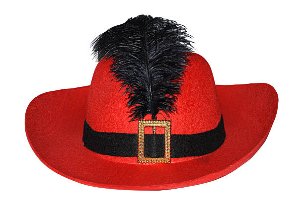 Chapeau rouge avec plumes - Photo