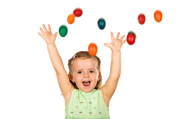 istock Little girl happy about easter 146953517