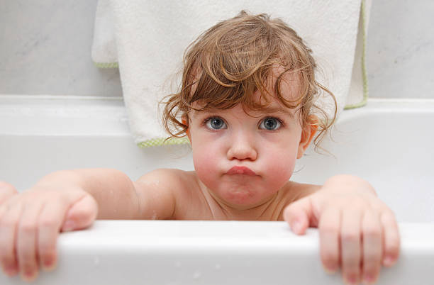 istock Little girl is taking a bath 146953521