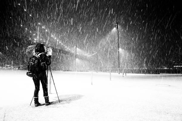 Photography during a blizzard in DUMBO