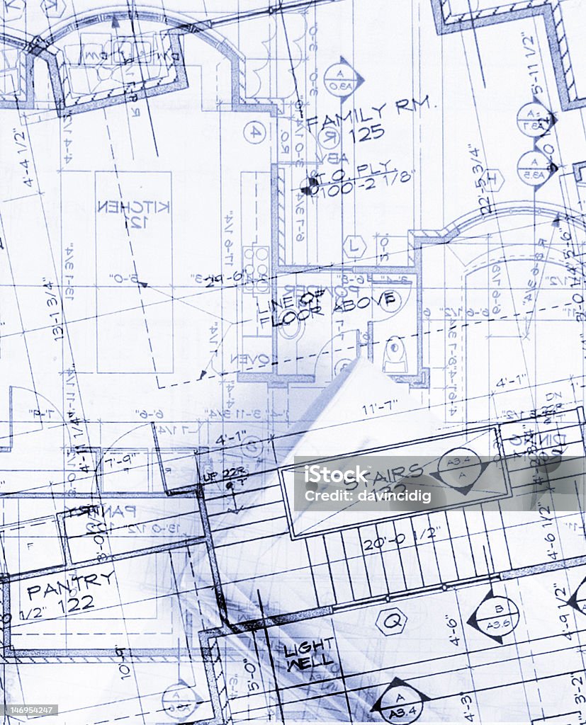 抽象的な計画 - 設計図のロイヤリティフリーストックフォト