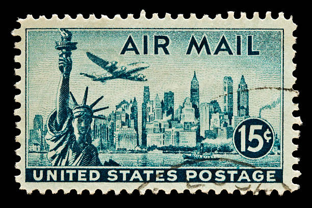 istock Statue of Liberty New york Skyline Airmail Issue 146954256