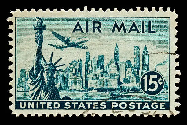 Photo of Statue of Liberty New york Skyline Airmail Issue