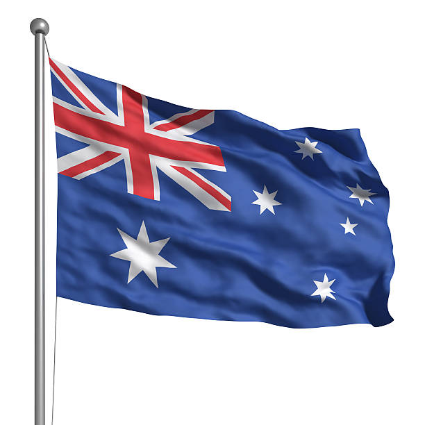 Flag of Australia (Isolated) stock photo