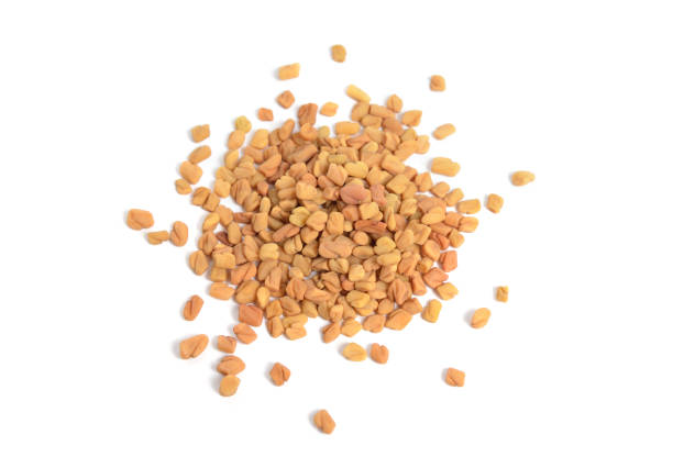 istock Fenugreek or Trigonella foenum-graecum seed. Isolated on white background 1469545097