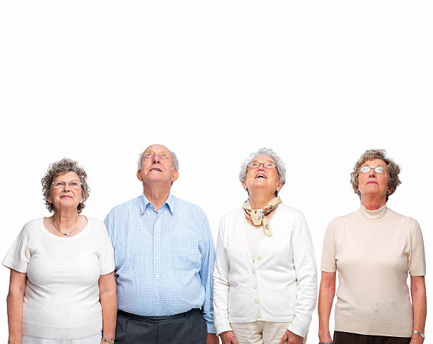 istock Four senior man and women looking up 146954626