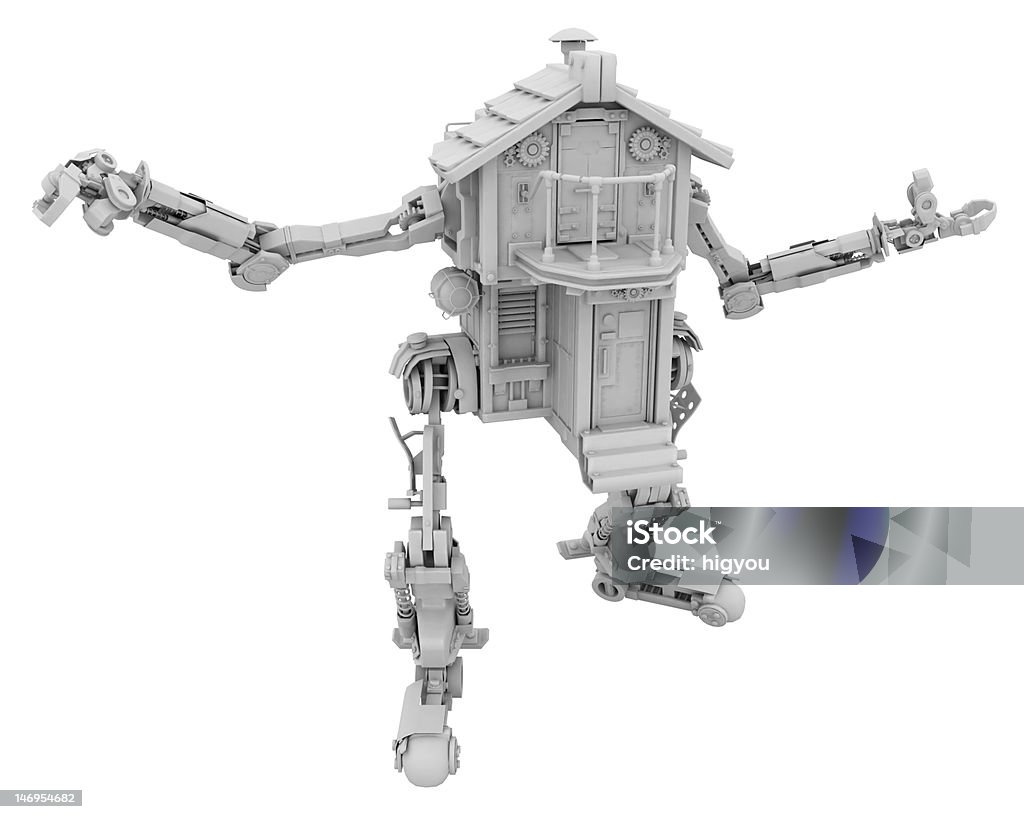 Роботизированная дом, белый - Стоковые фото Machinery роялти-фри