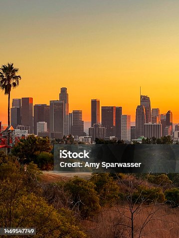 istock The downtown district of Los Angeles at sunset 1469547749
