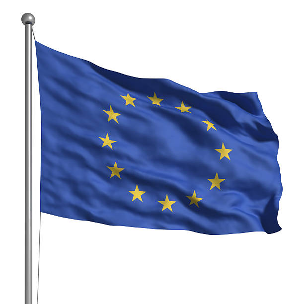 Flag of Europe (Isolated) stock photo