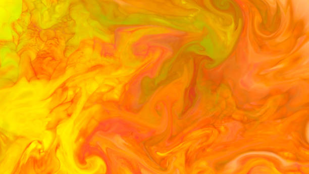 istock Orange liquid paint gradient. Trendy colorful backdrop. Colorful Fluid Art background 1469555247