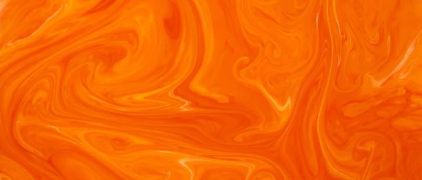 istock Orange liquid paint gradient. Trendy colorful backdrop. Colorful Fluid Art background 1469555259