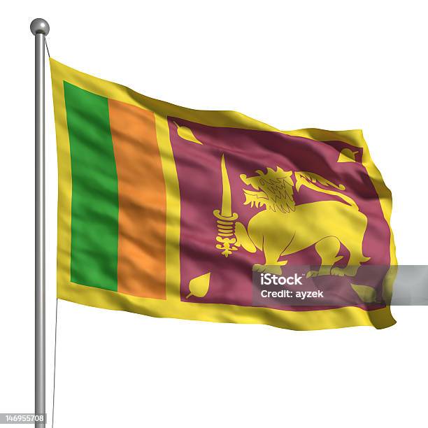 Flag Of Sri Lanka Stock Photo - Download Image Now - Clipping Path, Community, Computer Graphic