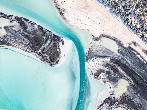 istock Abstract aerial of coastline 1469561341