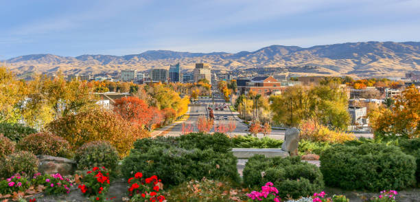 Downtown Boise, Idaho in the fall