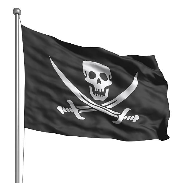 Pirate Flag (Isolated) stock photo