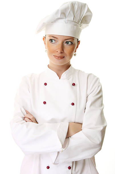 istock Attractive cook woman a over white background 146959535
