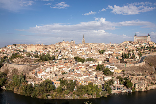 Panoramic view of the city of Toledo in Castile-La Mancha