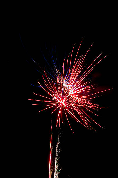 istock Fireworks celebration Independence Day with dark sky background 146959703