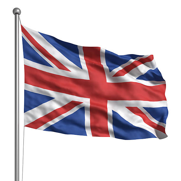 flagge des vereinigten königreichs (isoliert - english flag british flag flag british culture stock-fotos und bilder