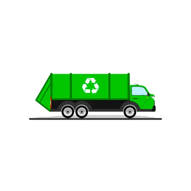 Vector illustration of Garbage Truck.