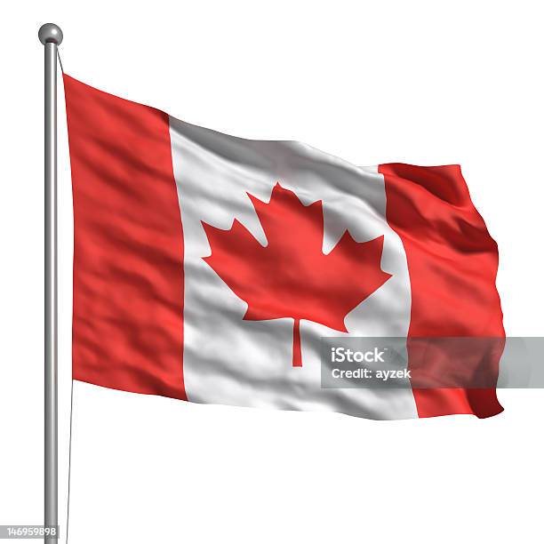 Foto de Pavilhão Do Canadá Isolado e mais fotos de stock de Bandeira - Bandeira, Bandeira Canadense, Bandeira nacional