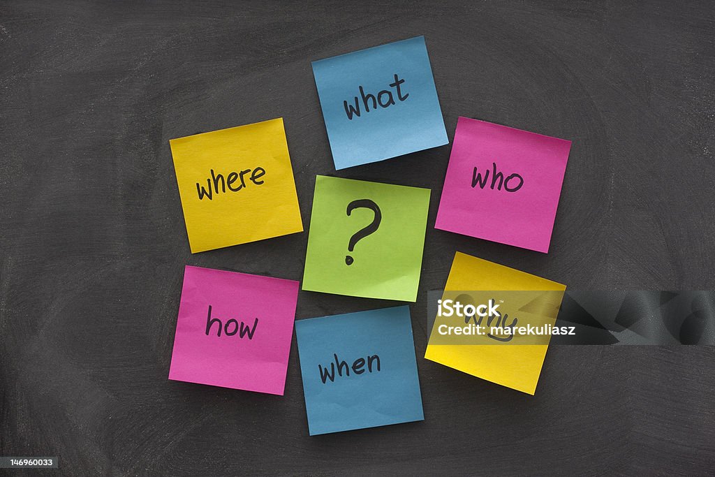 sticky note mind map with questions on a blackboard a simple mindmap with questions (what, when, where, why, how, who) to solve a problem posted with colorful sticky notes on blackboard Adhesive Note Stock Photo sticky note mind map with questions on a blackboard a simple mindmap with questions (what, when, where, why, how, who) to solve a problem posted with colorful sticky notes on blackboard Adhesive Note Stock Photo