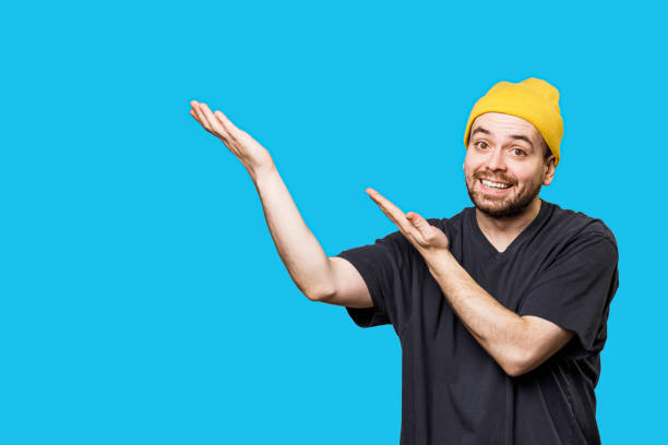 istock Studio Shot of Expressive Male Merry Optimism with Copy Space 1469602417