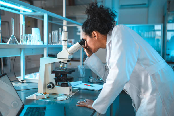 istock Scientific Research Performed by Multiracial Female Lab Worker 1469604760