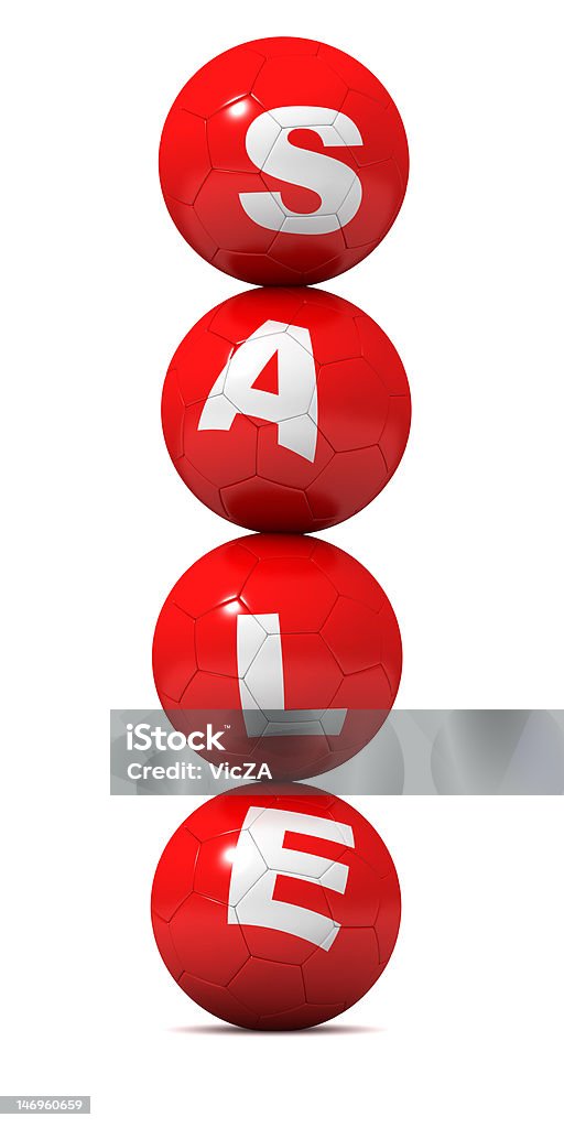 SALE-bolas de futebol - Foto de stock de Atividade Recreativa royalty-free