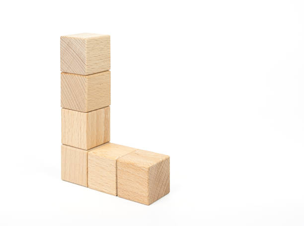 istock Wood Block Letter L on White Background 1469606808