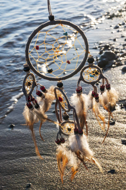 istock Indian Amulet Dreamcatcher Over Water 1469606847