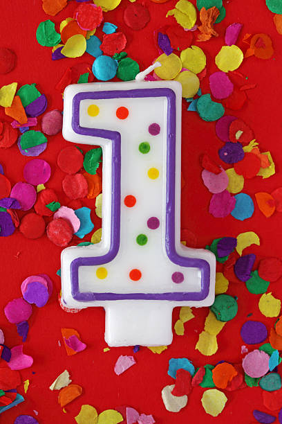 istock Number one birthday candle 146960928
