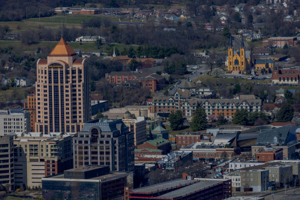Overlooking the Roanoke, Virginia landscape